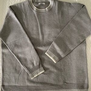 Zeagoo Light Gray Crewneck Sweater